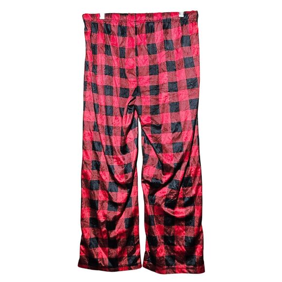 Red and Black Plaid Lounge Pants Size XL - Picture 2 of 4